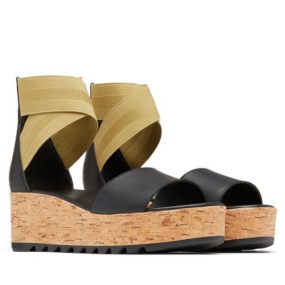 Sorel Shoes Sorel Cameron Flatform Ankle Strap Wedge Sandal In
